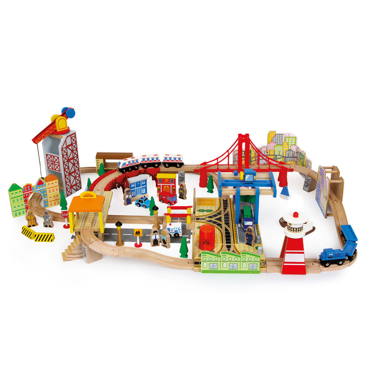 Holzeisenbahn-Set "Hafen"