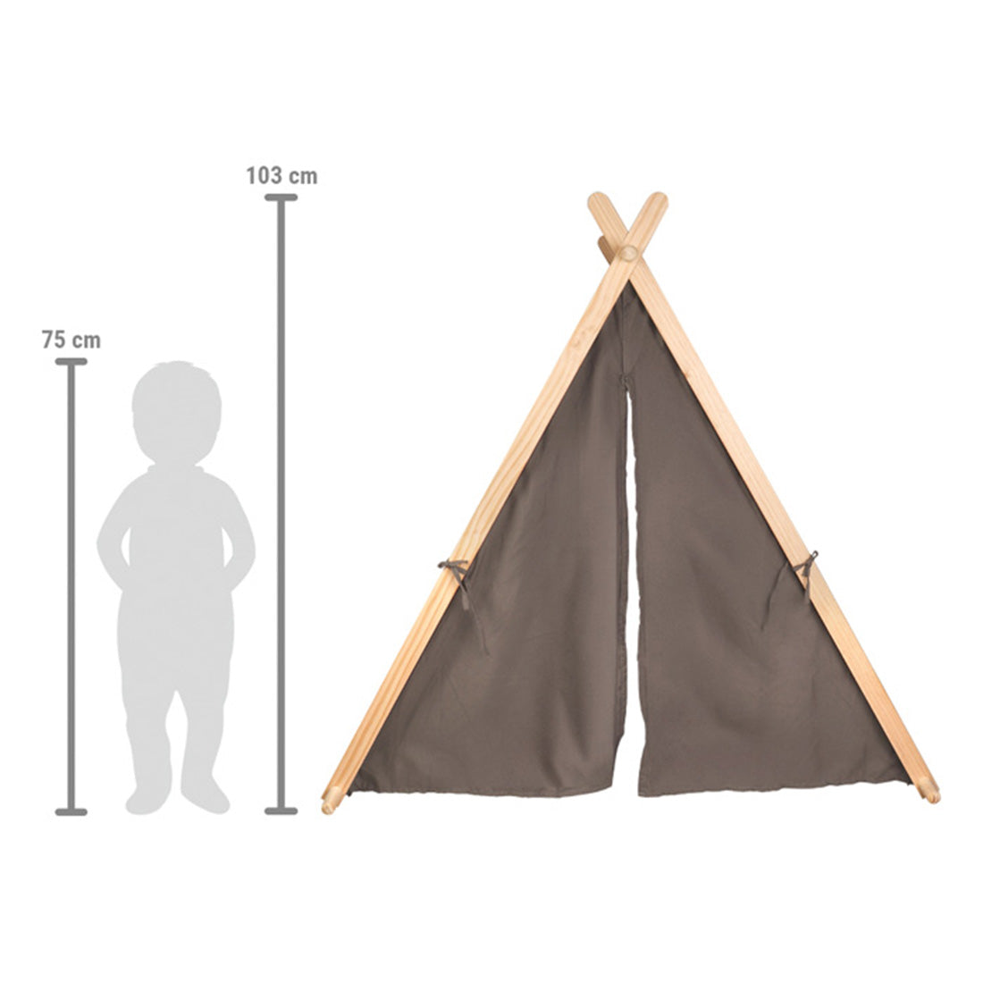 Kinder Spielzelt "taupe"