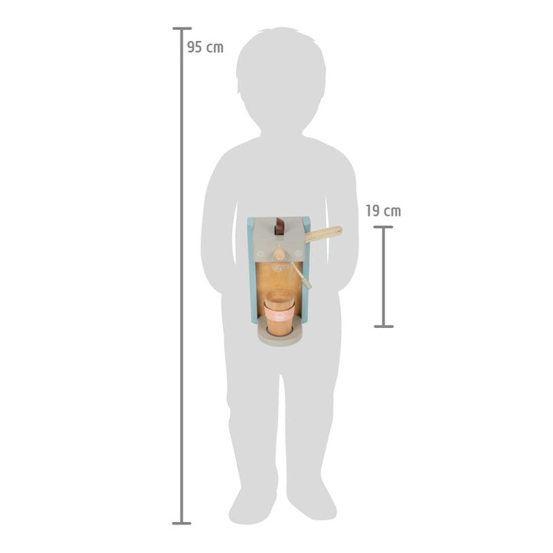 Kaffeemaschinen-Set „Tasty“ – Holz-Kaffeemaschine für die Kinderküche