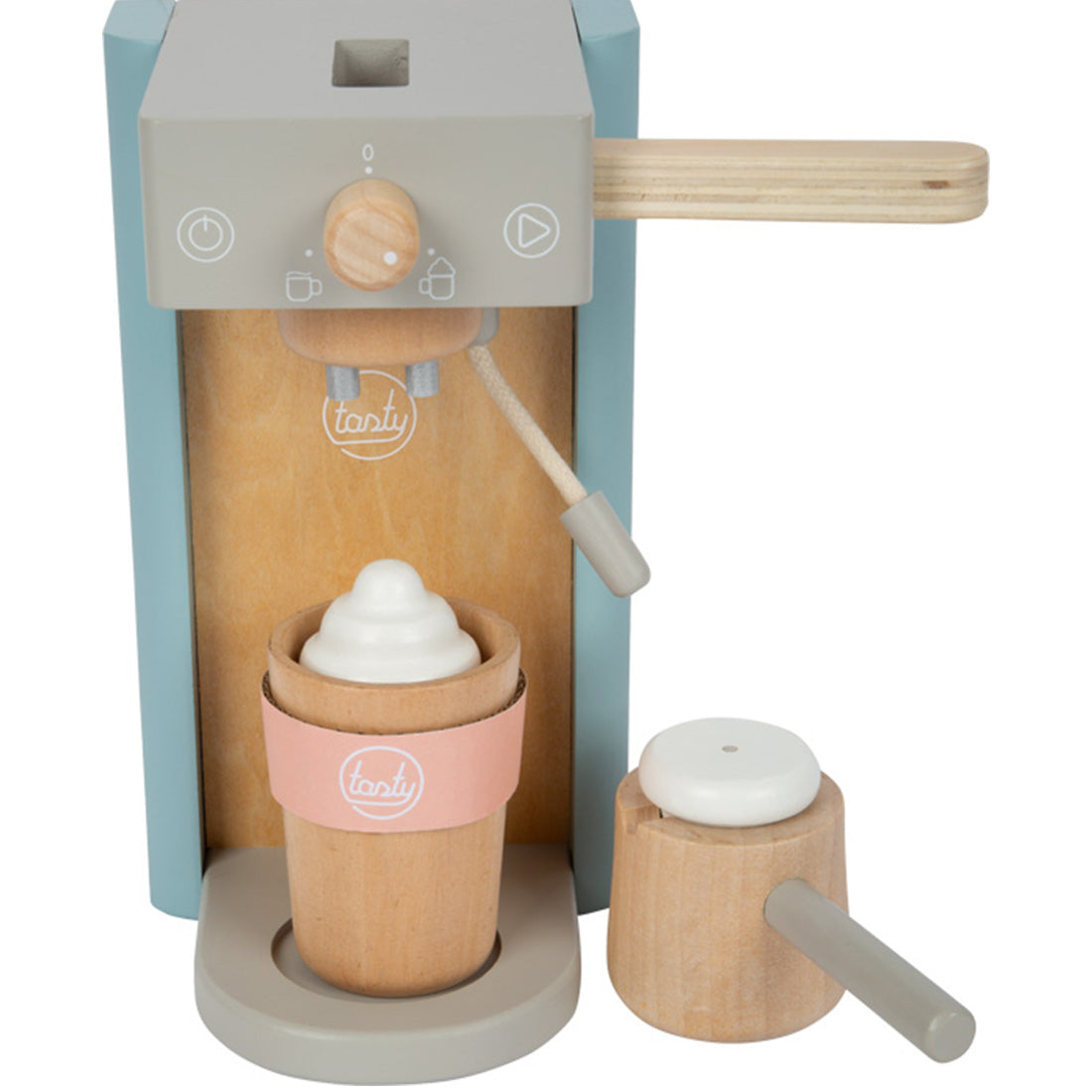 Kaffeemaschinen-Set „Tasty“ – Holz-Kaffeemaschine für die Kinderküche