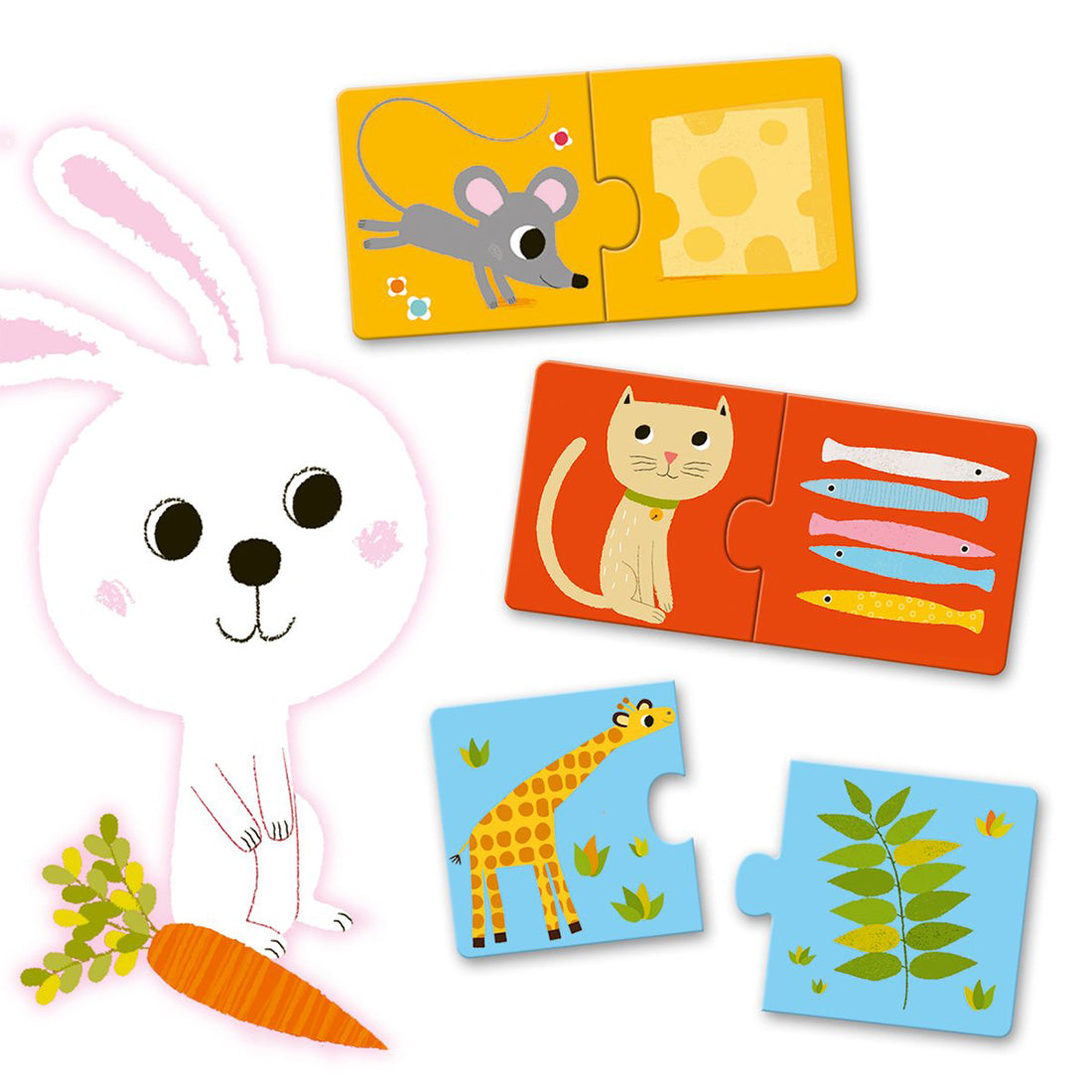 Duo Puzzle-Box Tiere - Was esse ich?
