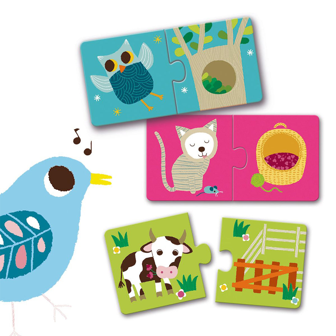 Duo Puzzle-Box Tiere - Wo wohne Ich?