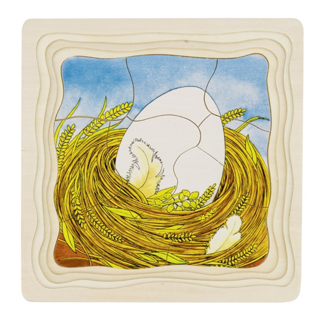 Schichtenpuzzle - Das Huhn