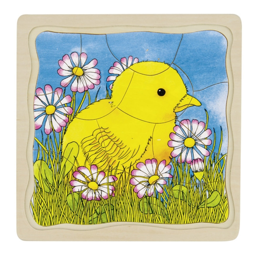 Schichtenpuzzle - Das Huhn