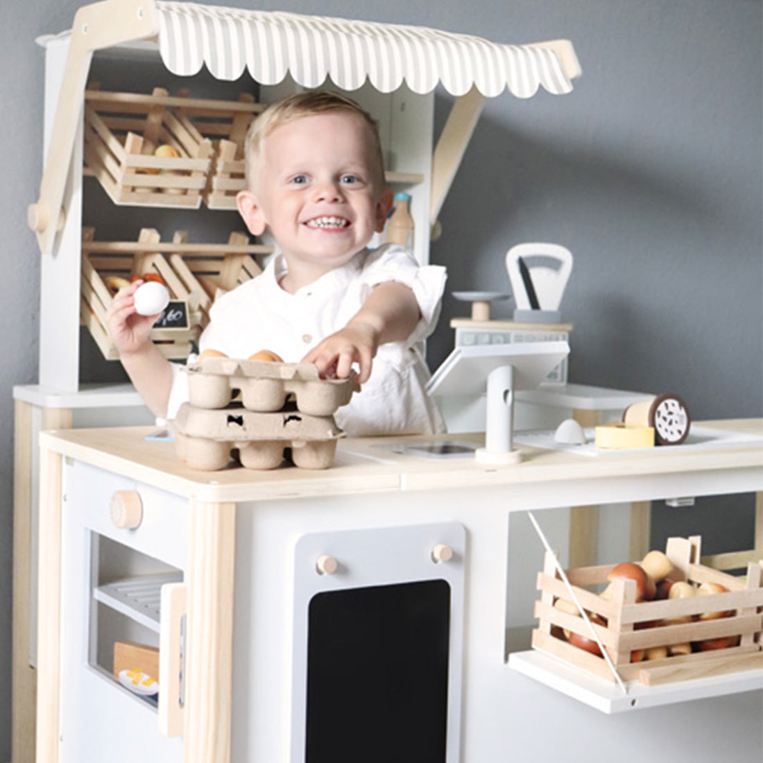 Kaufladen und Kinderküche aus Holz - "fresh"