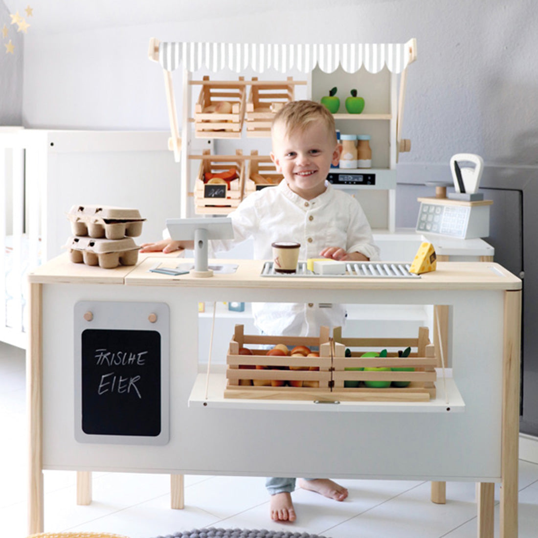 Kaufladen und Kinderküche aus Holz - "fresh"