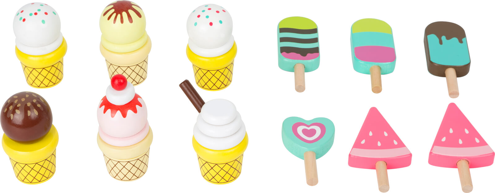Eiswagen mit Zubehör Eissorten von Spielspecht
