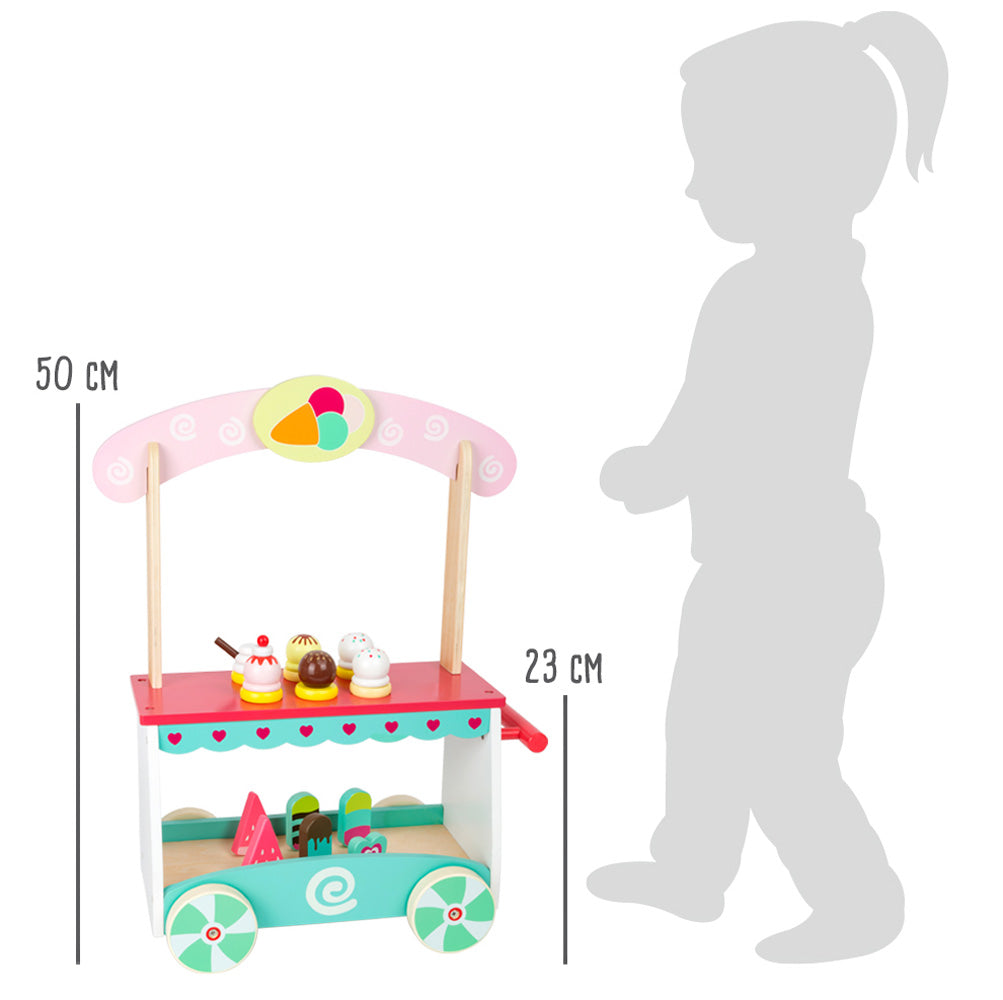 Eiswagen mit Zubehör Größenskizze von Spielspecht