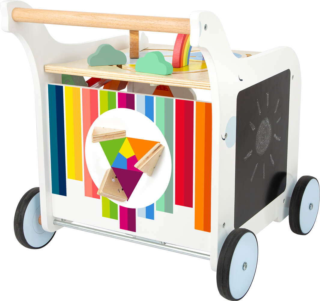 Lauflernwagen Regenbogen Rückansicht von Spielspecht