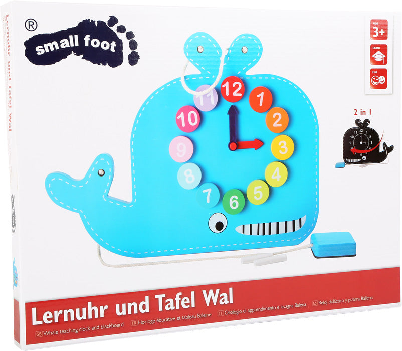 Lernuhr Wal mit Tafel Verpackung von Spielspecht