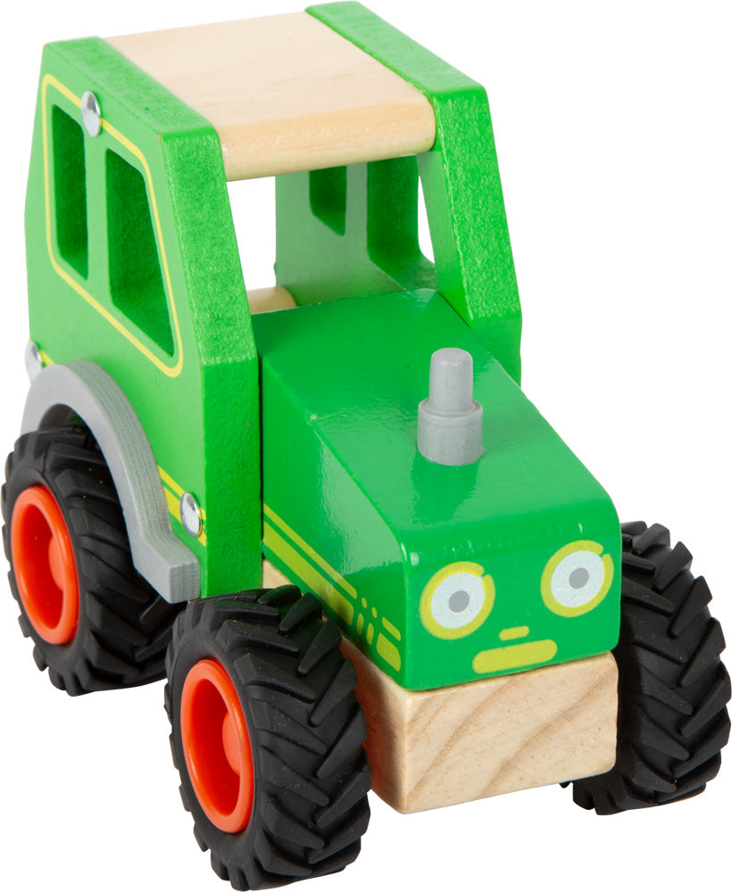 Traktor Holz Schrägansicht von Spielspecht