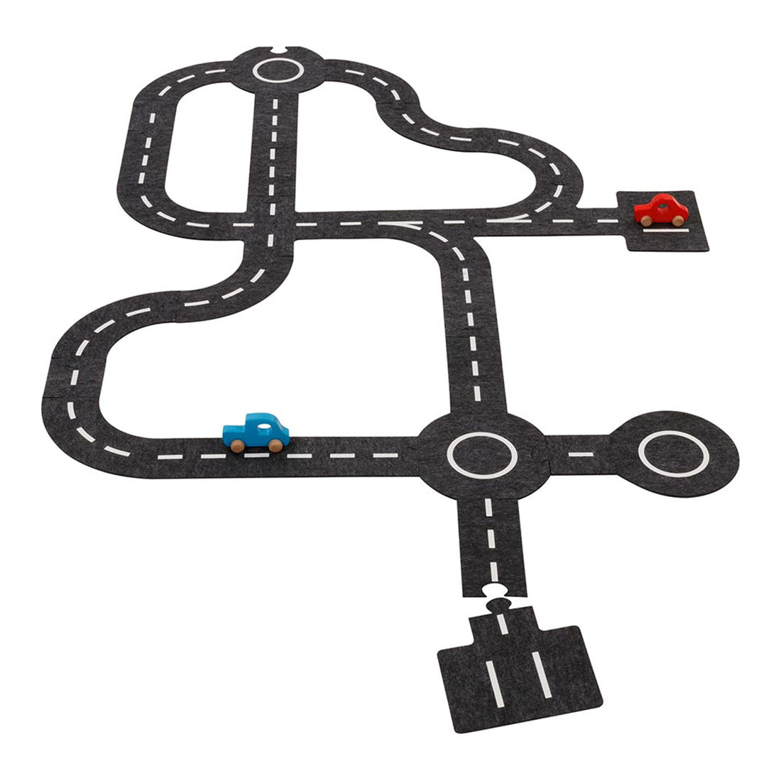 Spielstraße mit 2 Fahrzeugen