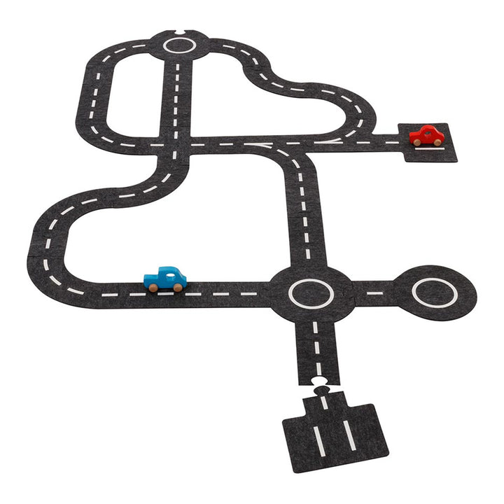 Spielstraße mit 2 Fahrzeugen