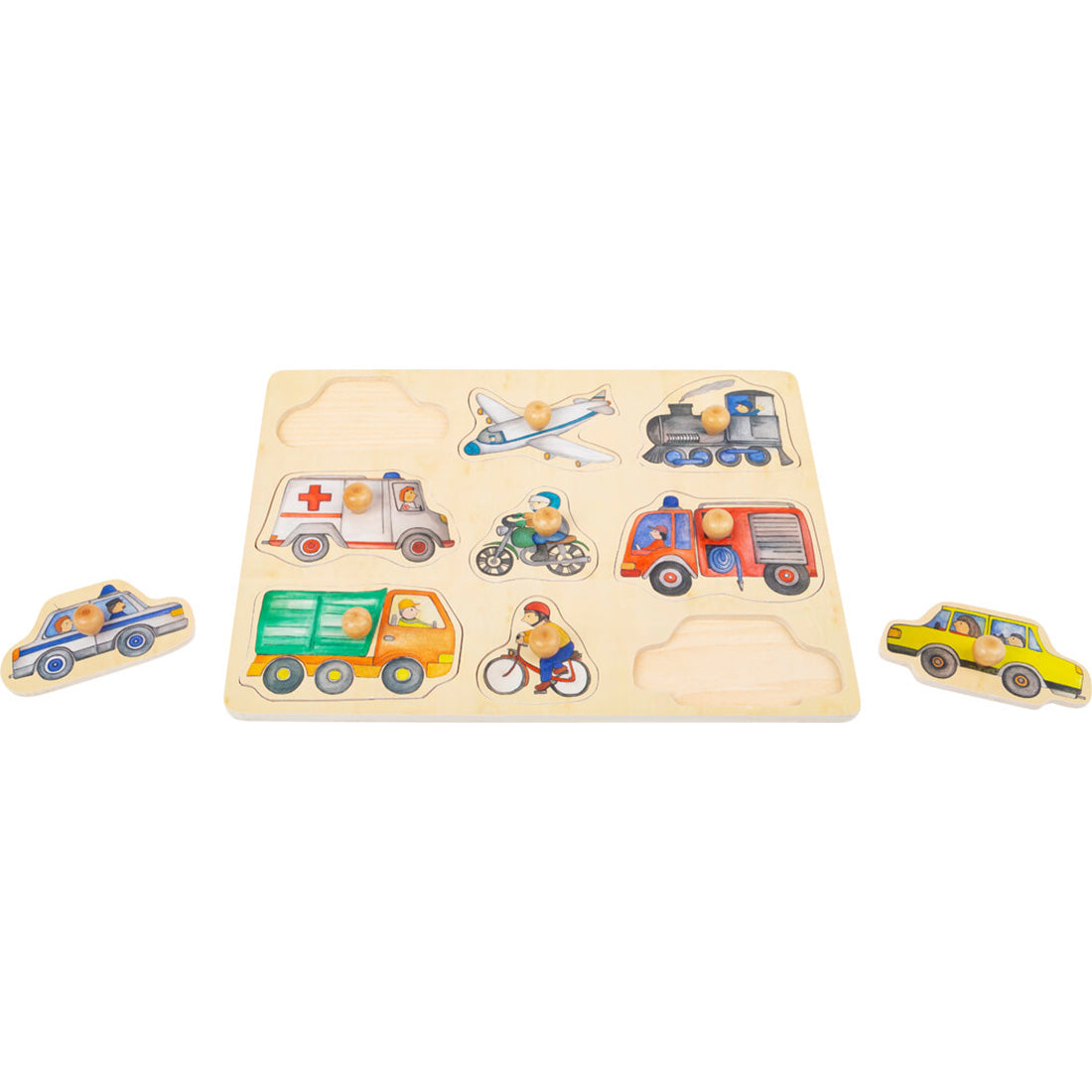 Steck- und Setzpuzzle Fahrzeuge