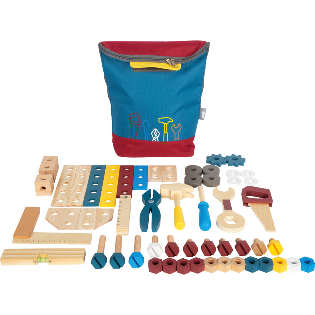 Werkzeugrucksack „Workshop“ – Holz-Werkzeugset im Kinderrucksack