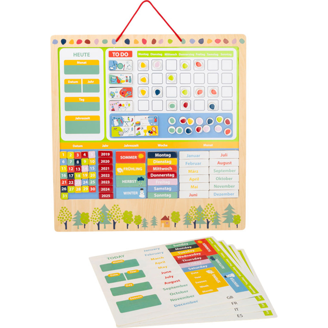 Wochenplaner magnetisch - Holz "Educate"
