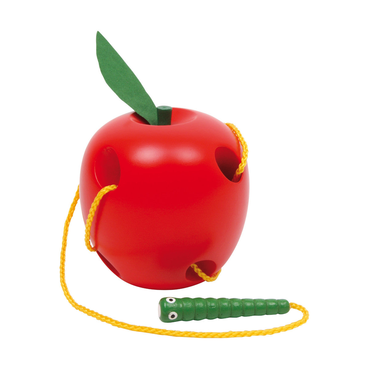 Fädelspiel "Apfel und Wurm"