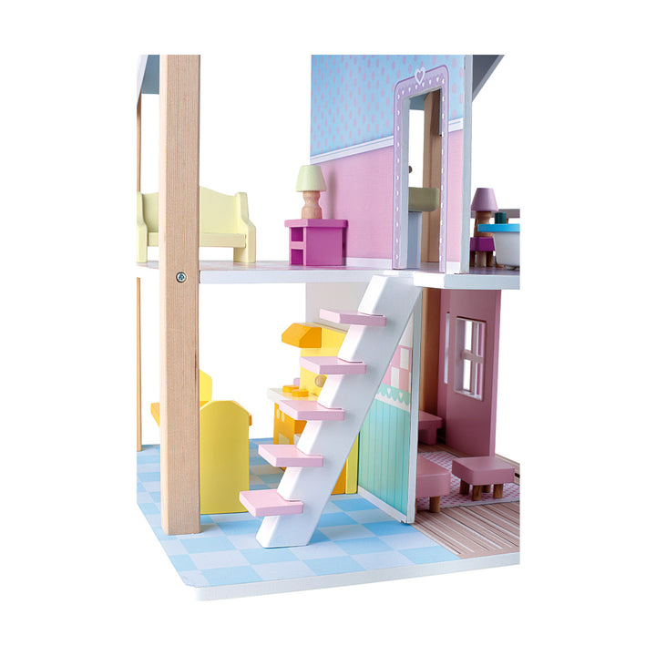 Puppenhaus "Pastell" mit 2 Etagen