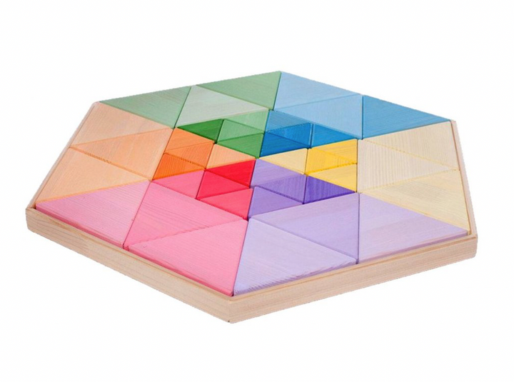 Großes Bau- und Legespiel "Hexitri" aus Holz