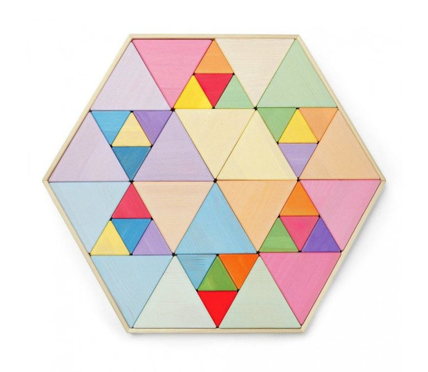 Großes Bau- und Legespiel "Hexitri" aus Holz