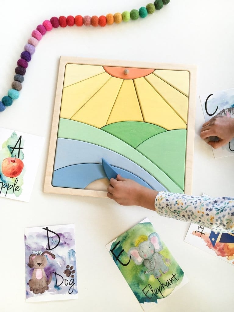 Holzpuzzle und Legespiel "Sunny"