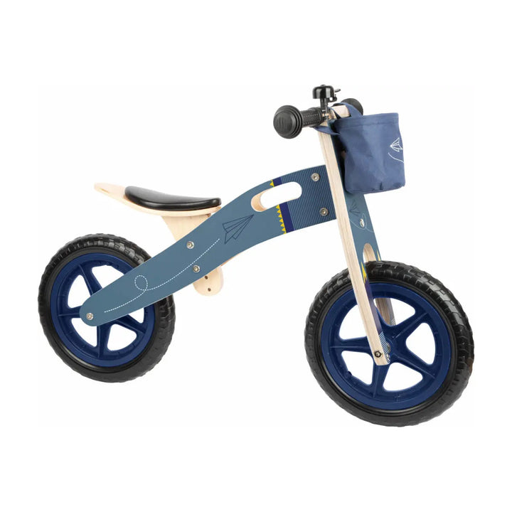 Holz Laufrad blau